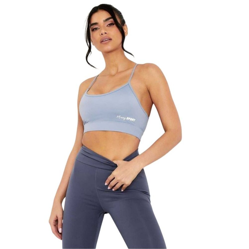 Missy Empire Womens/Ladies Gym Crop Top / Blue